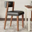  Ensemble de 2 chaises de salle à manger en cuir PU avec pieds en bois de pin Mendivil-1281129485
