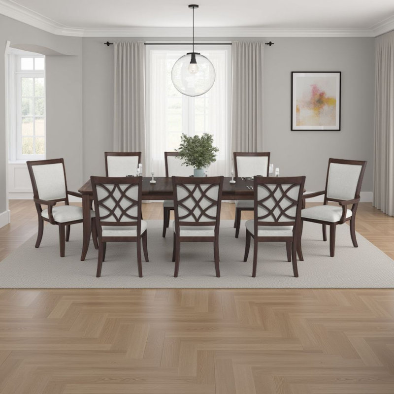Table de salle à manger Bobby avec rallonge en bois de bouleau cerise 78-96 po