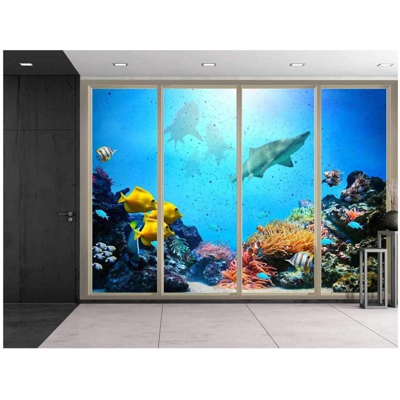View Through Sliding Doors Peel & Stick Animal Print Border, 66" L x 96" W