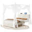 Lit à baldaquin en métal avec ports de charge, 2 modes Princess Bed-53875328-53836514