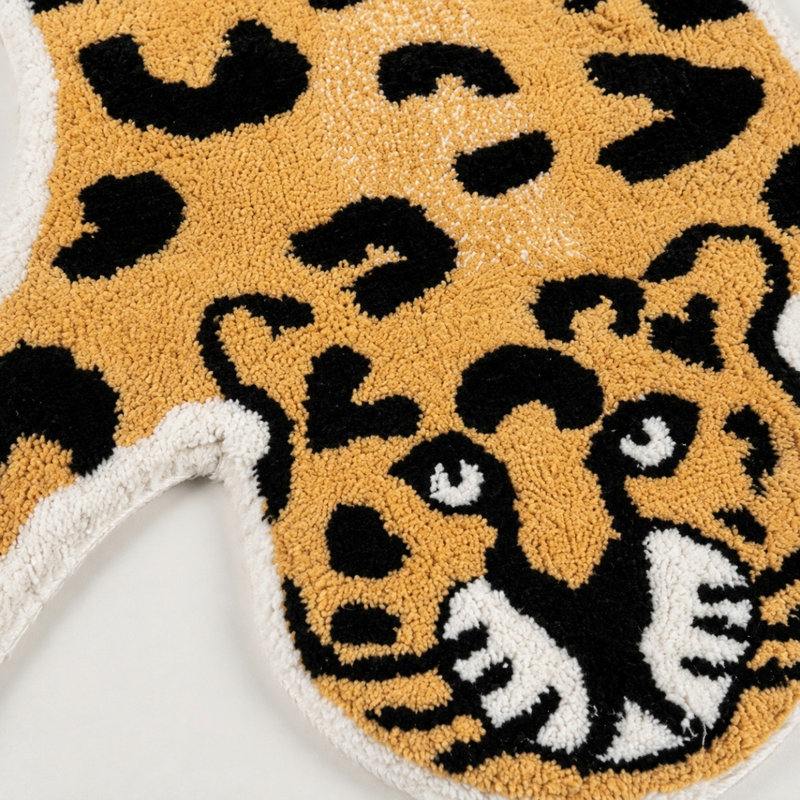 Shaped Leopard Rug