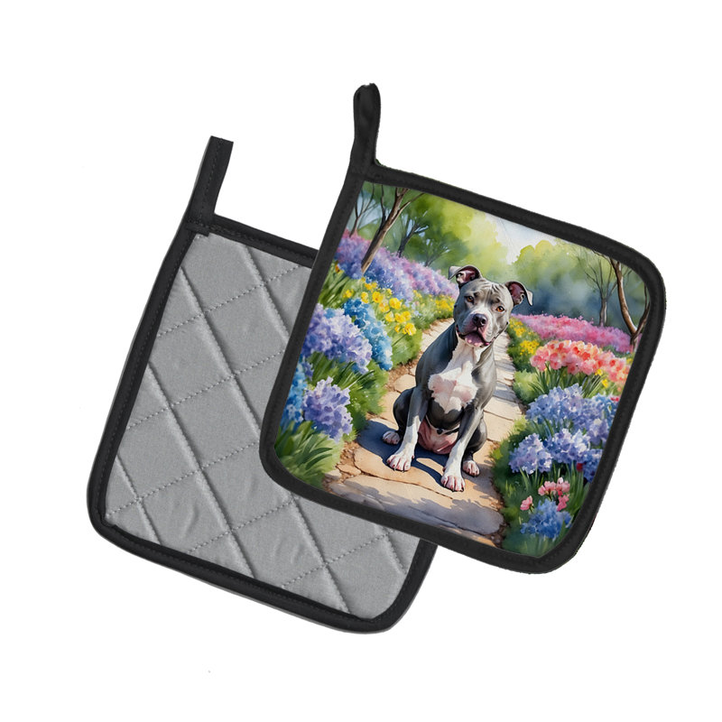 Caroline's Treasures Floral Polyester Potholder Set