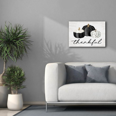  «Thankful», art mural sur toile avec lettres et lignes, 26 po x 18 po