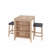 Dawson 36" Oak Finish 3-PC Counter Height Table Set