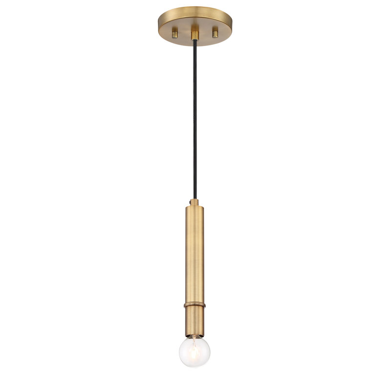 Evander 1 - Light Old Satin Brass Single Pendant