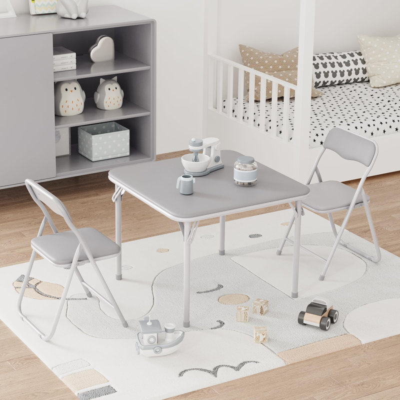 Ensemble de table pliante et 2 chaises, ensemble de tables à cartes avec sièges rembourrés pour les événements de camping intérieurs et extérieurs