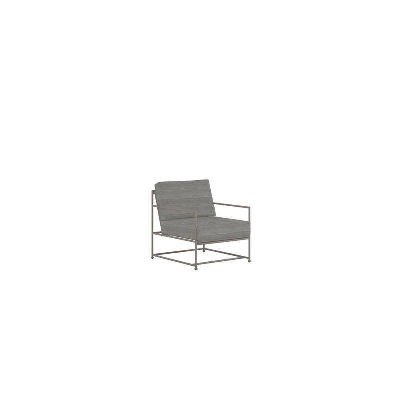 Glendale Cushion Outdoor Lounge Chair, Gray, Gray