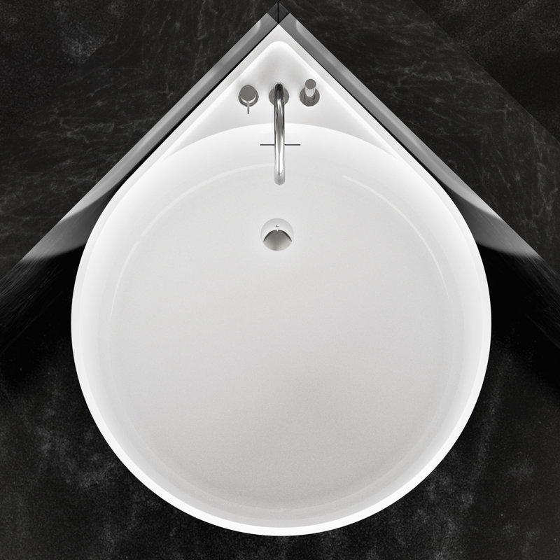 Nova 44.9'' L Freestanding Soaking Bathtub, Silver Leaf
