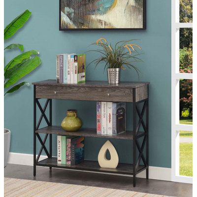 Console avec tiroir et tablettes pour une solution de rangement élégante
