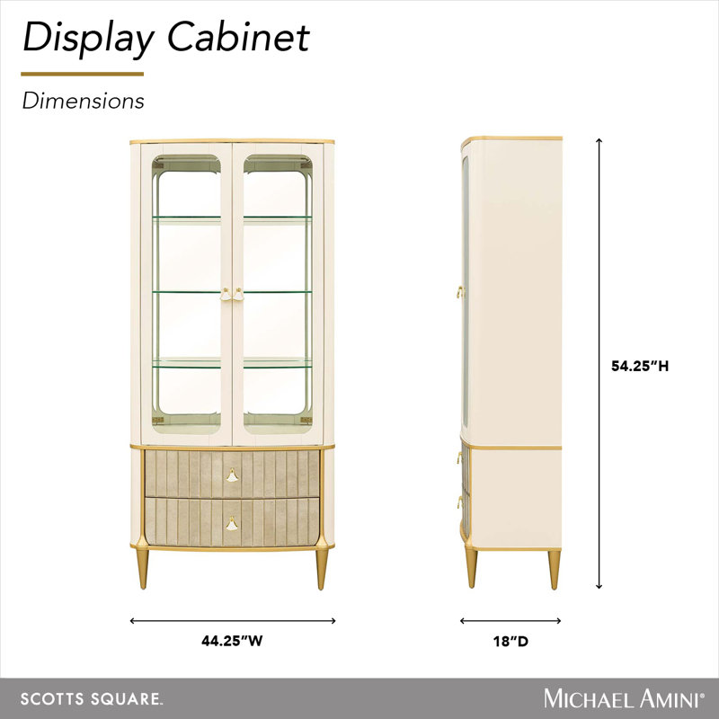 Scotts Square Display Cabinet - Light Champagne