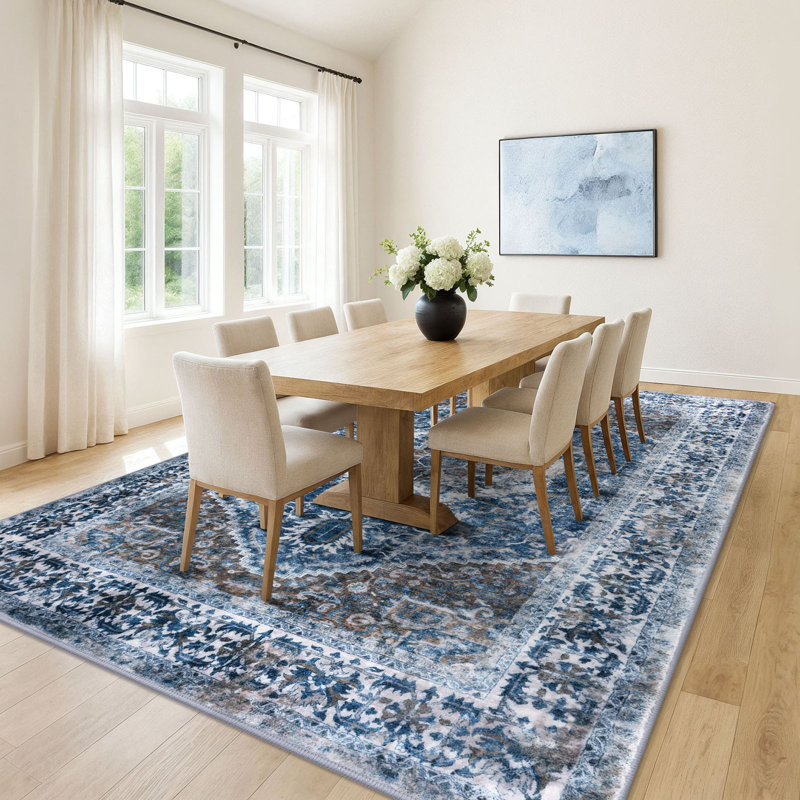 Jodhveer Area Rug Washable Rug Non-Slip Backing Indoor Rugs, Runner 2' x 6'