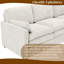 Canapé en chenille 3 places 89 po avec accoudoirs, coussins moelleux-1193920996