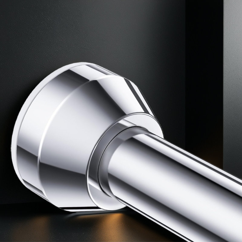 Tringle de rideau de douche à tension réglable, tringle de salle de bain à ressort en acier inoxydable sans perçage, conception antidérapante antirouille pour salle de bain standard
