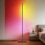 Lampe sur pied d'angle RVB à DEL avec application et télécommande, 16 millions de couleurs et plus de 68 scènes dynamiques, lumière de musique à intensité variable pour la chambre à coucher, le salon, la salle de jeux, la décoration de maison de campagne moderne
