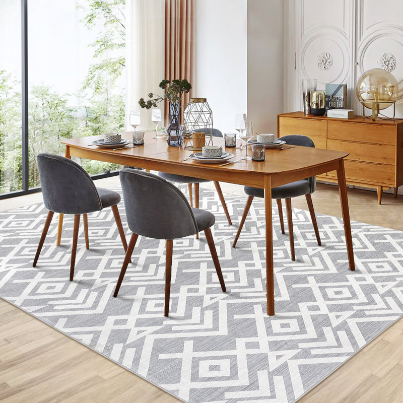 Rectangle Noldi Washable Modern Area Rug, Rectangle 5' x 7'