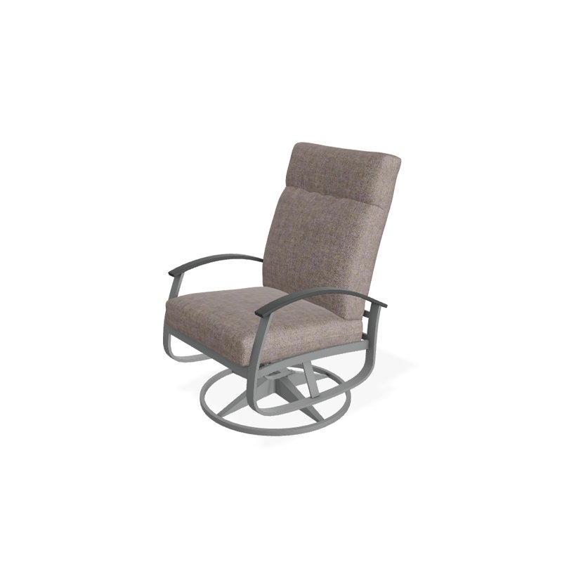 Belle Isle Outdoor Rocker Chair, Salt, Classic Graphite P30, Textured Graphite