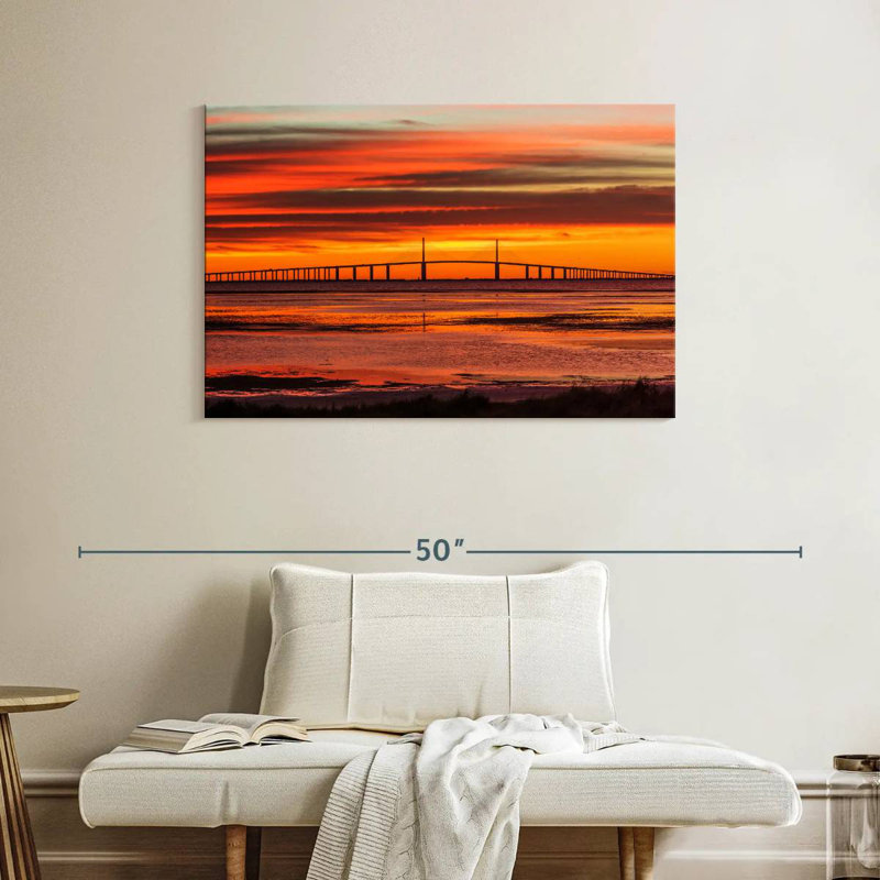 Lilie Sunshine Skyway Bridge Sunrise, H 26 po x l 39 po