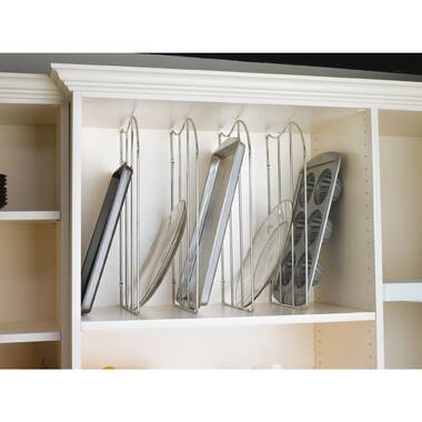 Rev-A-Shelf U-Shaped Tray Divider Organizer for Cabinets, Chrome (2 Pack), Silver