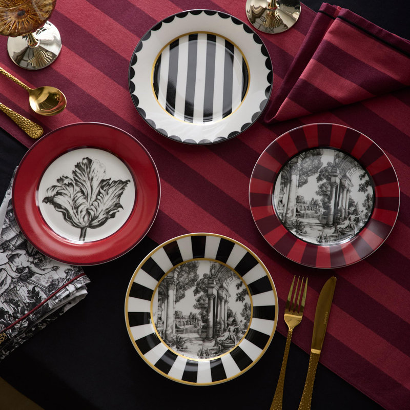 Laurence Llewelyn-Bowen Festivo Side Plate - Porcelain - 4 Pack Multi