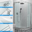 Porte de douche sans cadre double en verre trempé 36 po x l 74,67 po