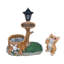 Statue de chat mignon pour jardin, sculpture décorative pour l'intérieur et l'extérieur