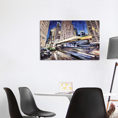 Michigan Ave Above Water St 1 Piece Wrapped Canvas Wall Art