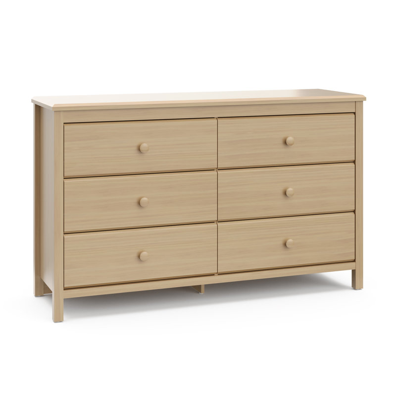 Alpine 6 Drawer Double Dresser, Driftwood
