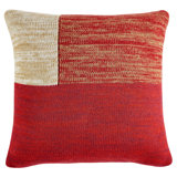 Martha Stewart Collection Chunky Knit Colorblocked Throw Red - Size 20" X 20"