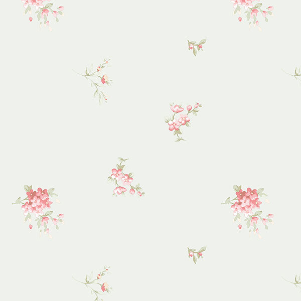 Papier peint à bouquet 32,7 pi x 20,5 po Burkhead, Turquoise / rose / jaune