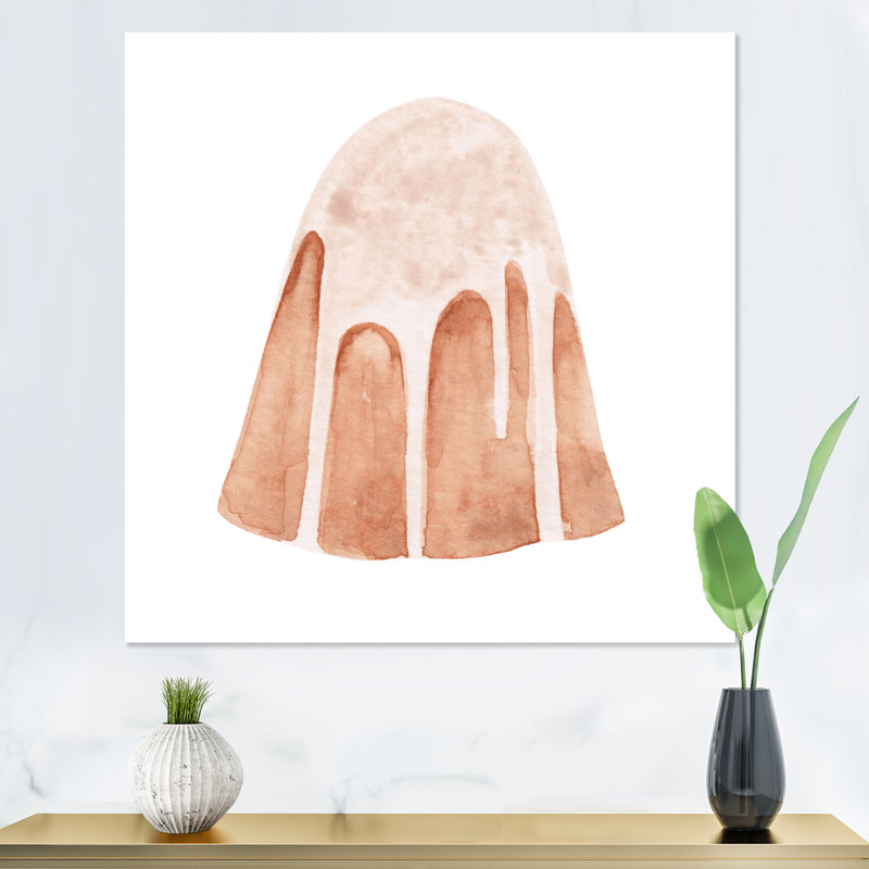 Gâteau de Pâques sur blanc - peinture sur toile, H 16 po x l 16 po x P 1 po, Toile tendue