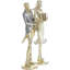 Ensemble de sculpture décorative en résine et musicien en or avec accordéon et saxophone