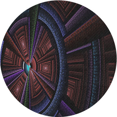 Tapis mauve/brun tissé à la machine