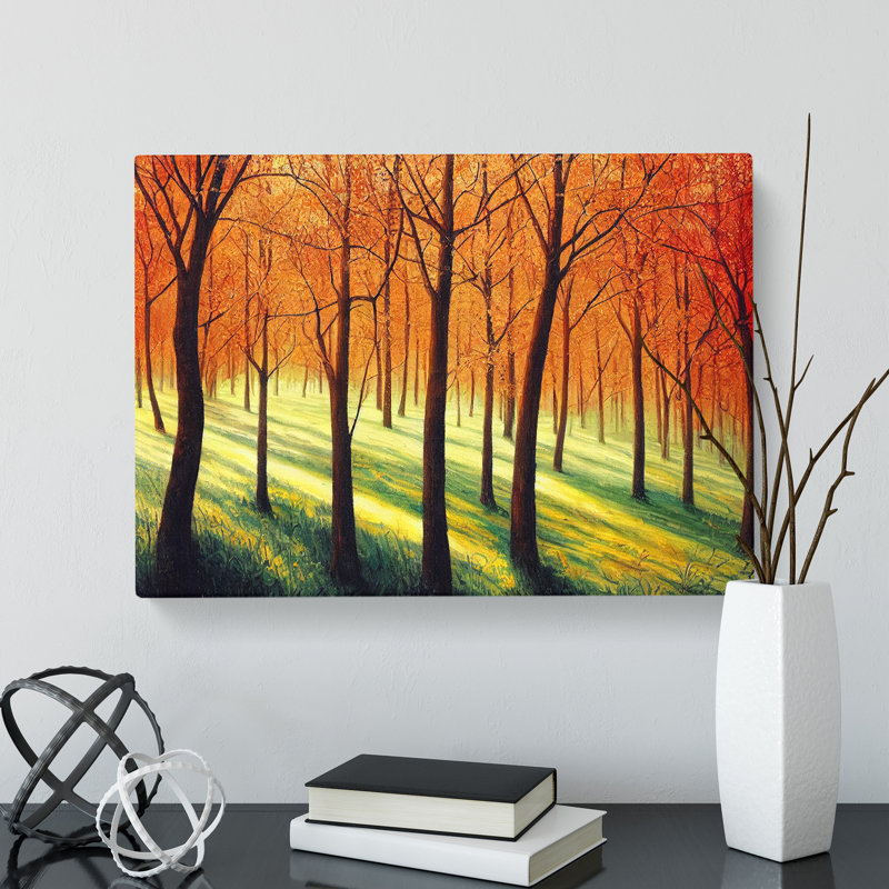 Spring Forest Sunlight - Wrapped Canvas
