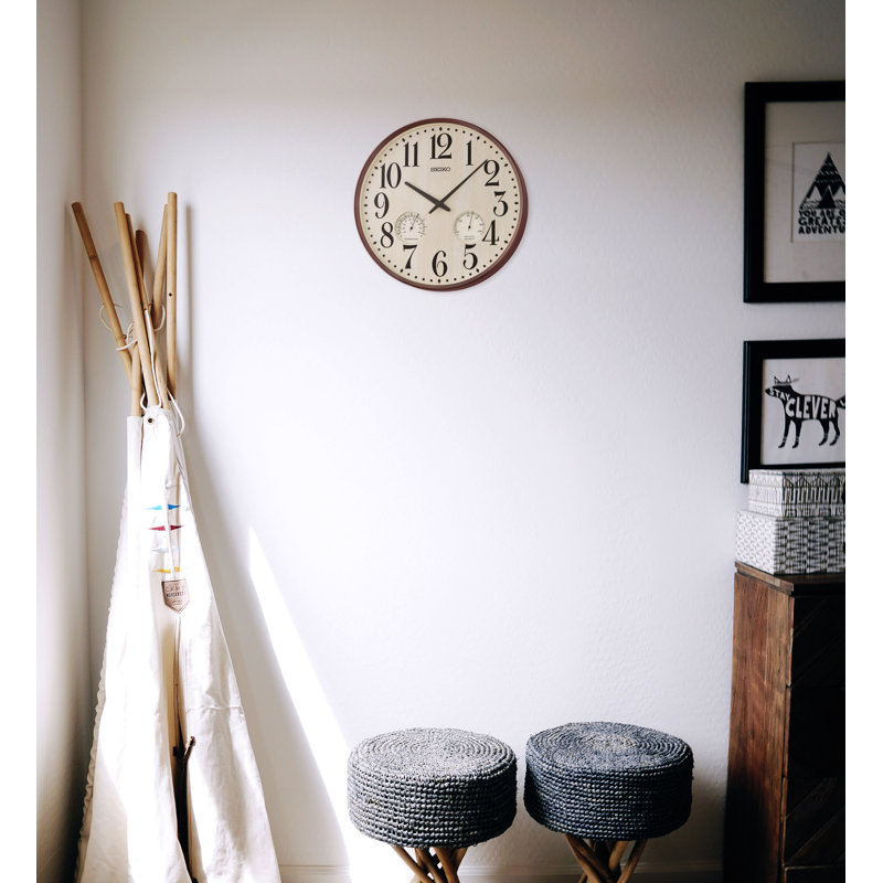 QXA783BLH Wall Clock, Brown