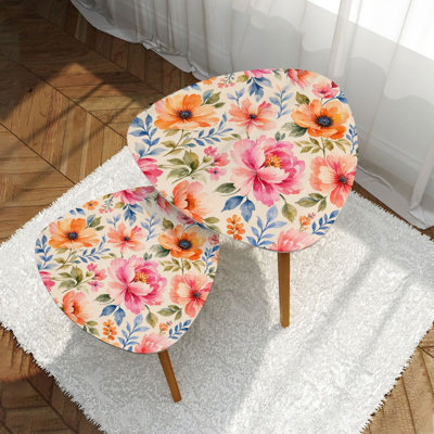 Ensemble de 2 tables basses gigognes Triangle
