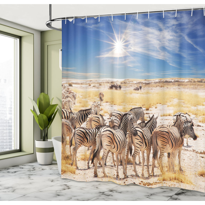 Shower Curtain with Hooks Included