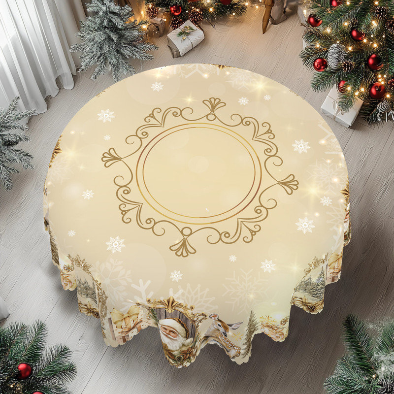 Nappe lavable en polyester de Noël