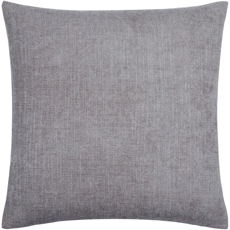 Housse de coussin décoratif Zunaira, H 18 po x l 18 po, Polyester, Gris