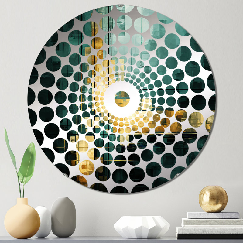 Palombo - Miroir décoratif à cercles concentriques, 23,6 po x 23,6 po