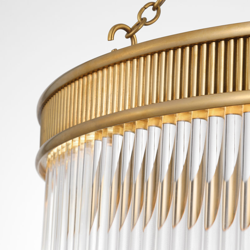 Menil 4 - Light LED Chandelier, Soft Brass