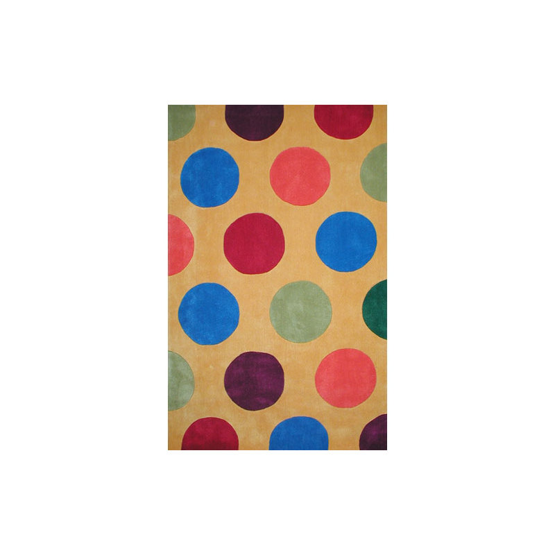 Bright Rug Polka Dots Indoor Rug, Rectangle 8' x 11'