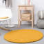 Round Solid Colour Hand Woven Area Rug-38568173