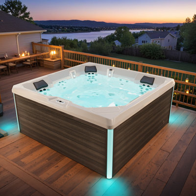 Spa extérieur pour 5 personnes avec 51 jets d'eau et système de contrôle numérique