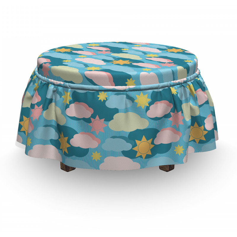 Housse pour repose-pieds suns clouds