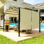 Auvent pour pergola rétractable d'extérieur beige 11 pi x 11 pi