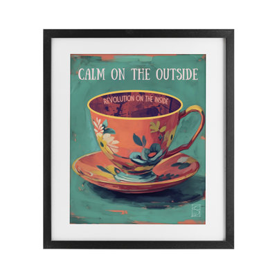 Révolution à l'intérieur, impression sous verre encadrée, design par Sara Culpepper