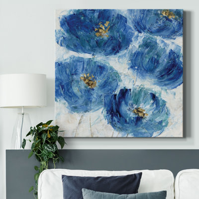 " Blue Floral Fleck "