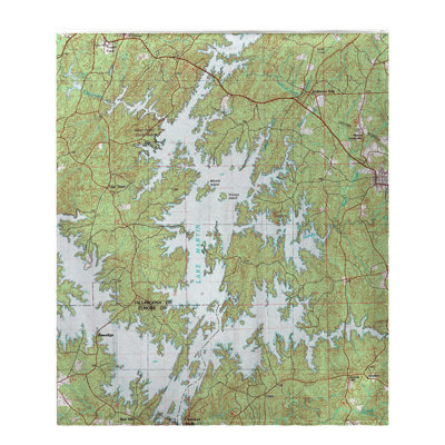 Nautical Map Throw Blanket