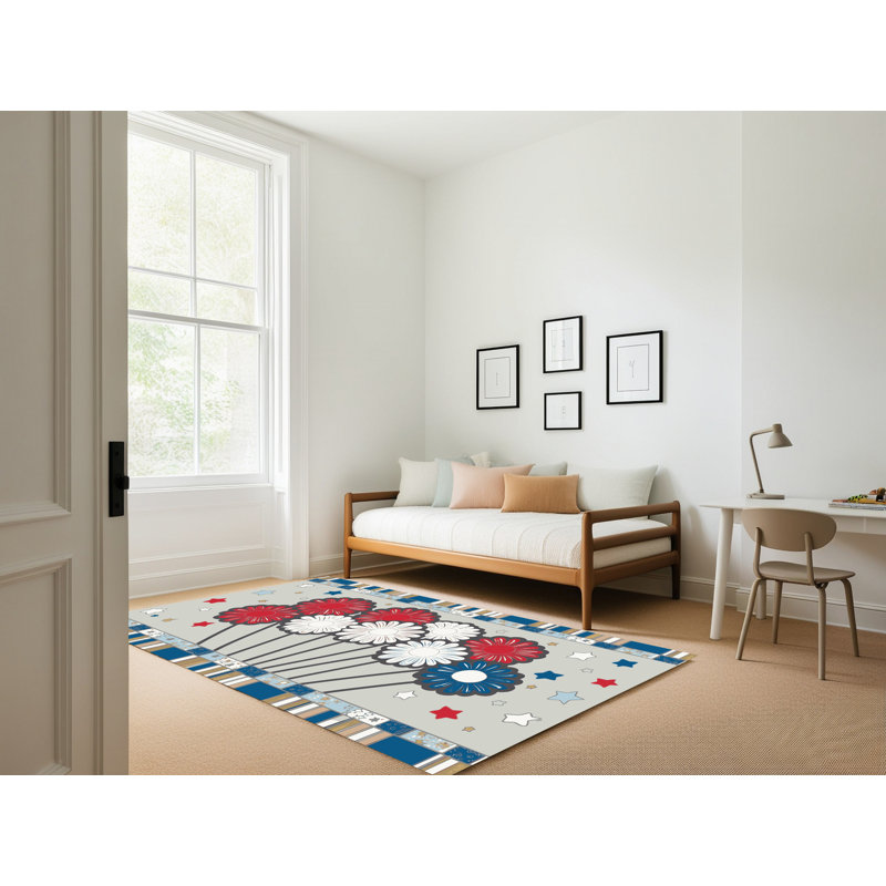 Tapis vacances des fêtes The Holiday Aisle®, Rectangulaire 2 pi x 3 pi