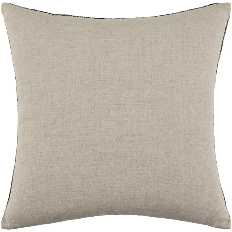 Marzano Accent Pillow, Square 20", Polyester, Black/Gray/Beige